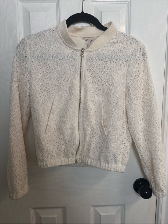 Esprit Jackets & Blazers - Esprit Cream Lace Bomber Jacket